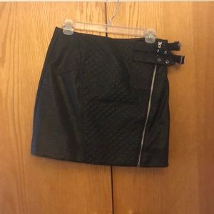 Faux leather skirt